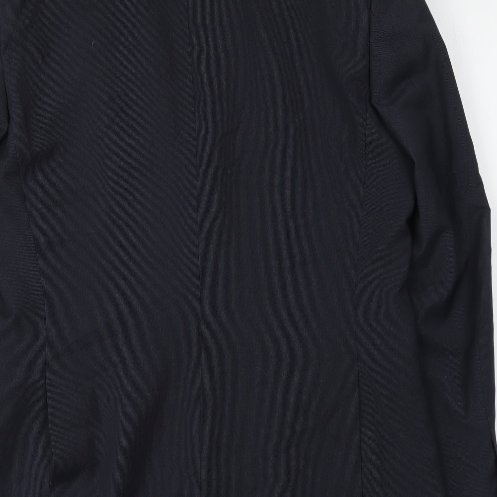 Burton Mens Blue Polyester Jacket Suit Jacket Size M