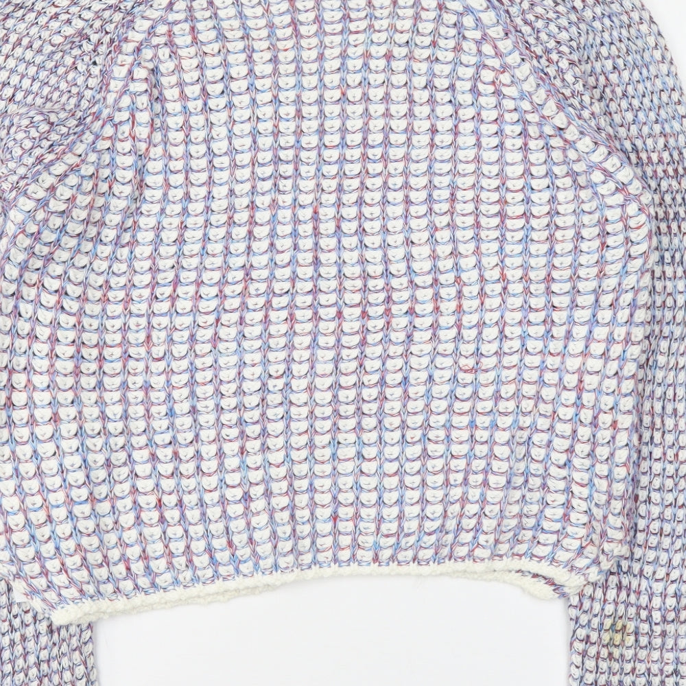 Esprit Womens Blue Round Neck Cotton Pullover Jumper Size M
