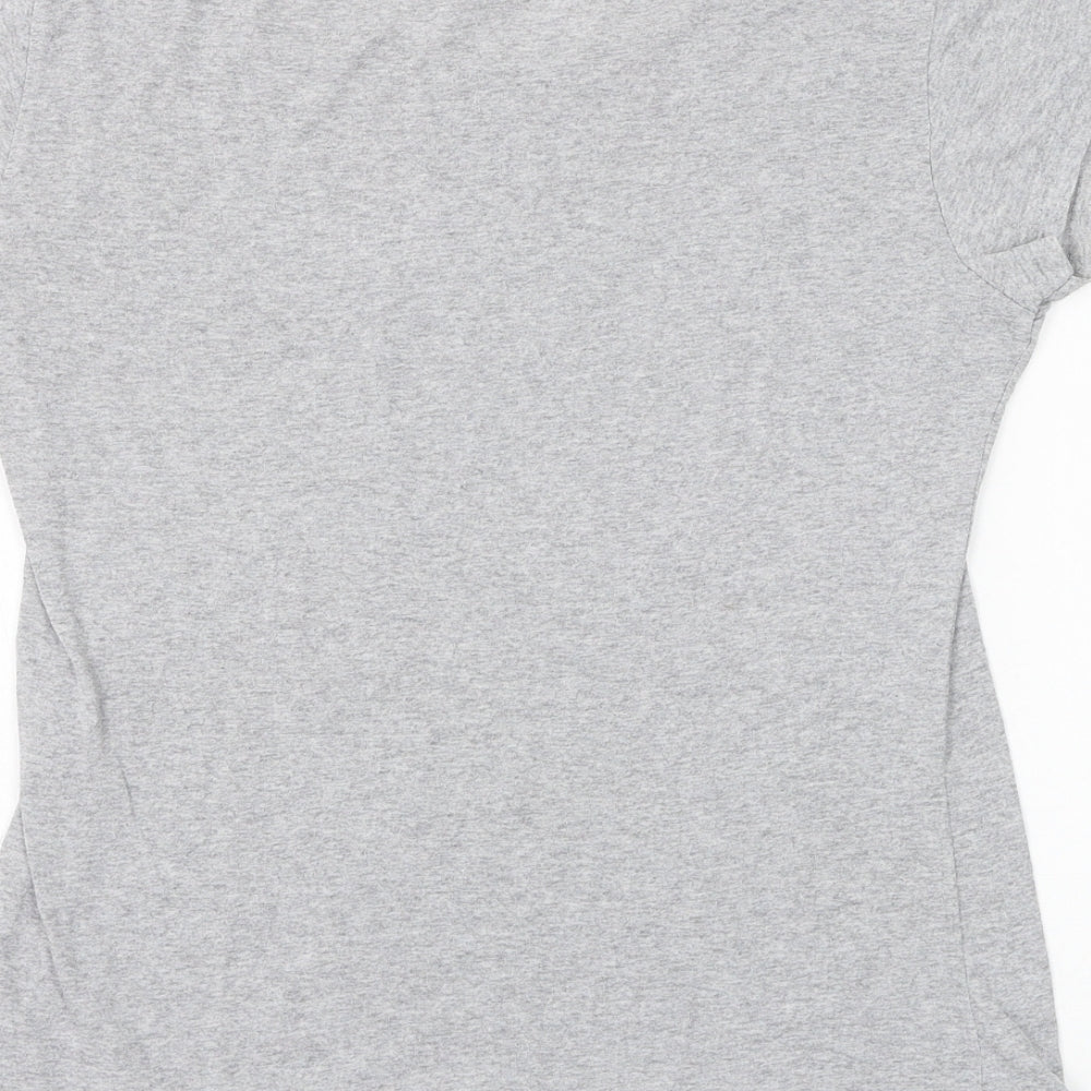 Diva Womens Grey Polyester Basic T-Shirt Size M Round Neck - Czesc (Hi)