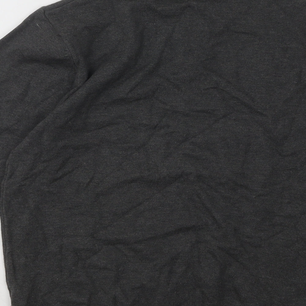Selection Womens Grey Round Neck Cotton Pullover Jumper Size M