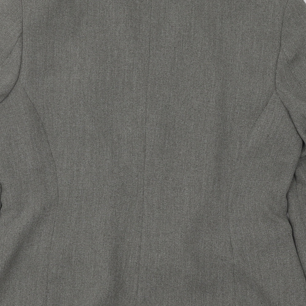 Essentials Womens Grey Jacket Blazer Size 10 Button