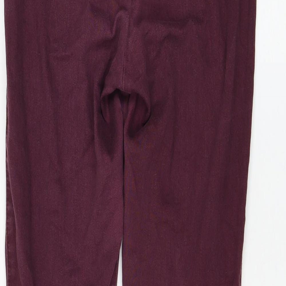 H&M Womens Purple Cotton Skinny Jeans Size 10 L30 in Regular Zip