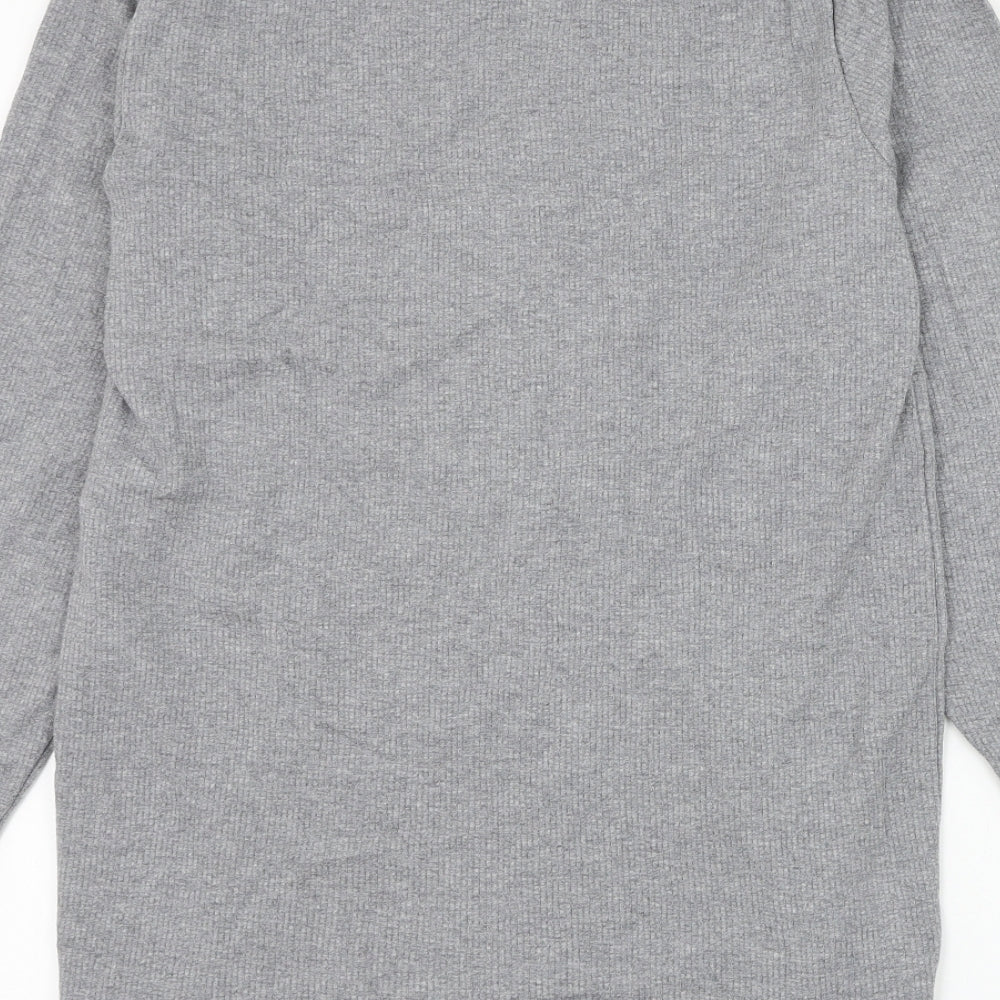 Marks & Spencer Mens Grey Round Neck Cotton Pullover Jumper Size M