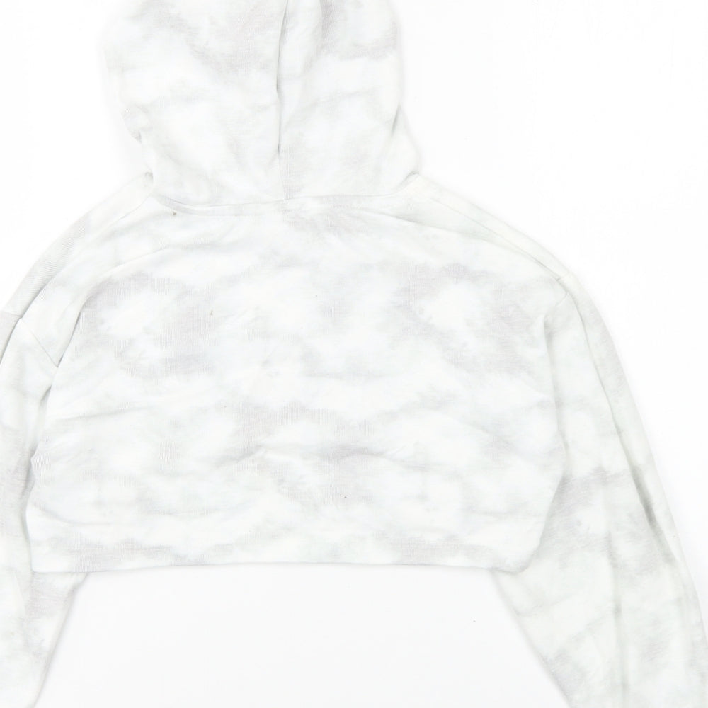 Matalan Girls Grey Polyester Pullover Hoodie Size 9 Years Pullover