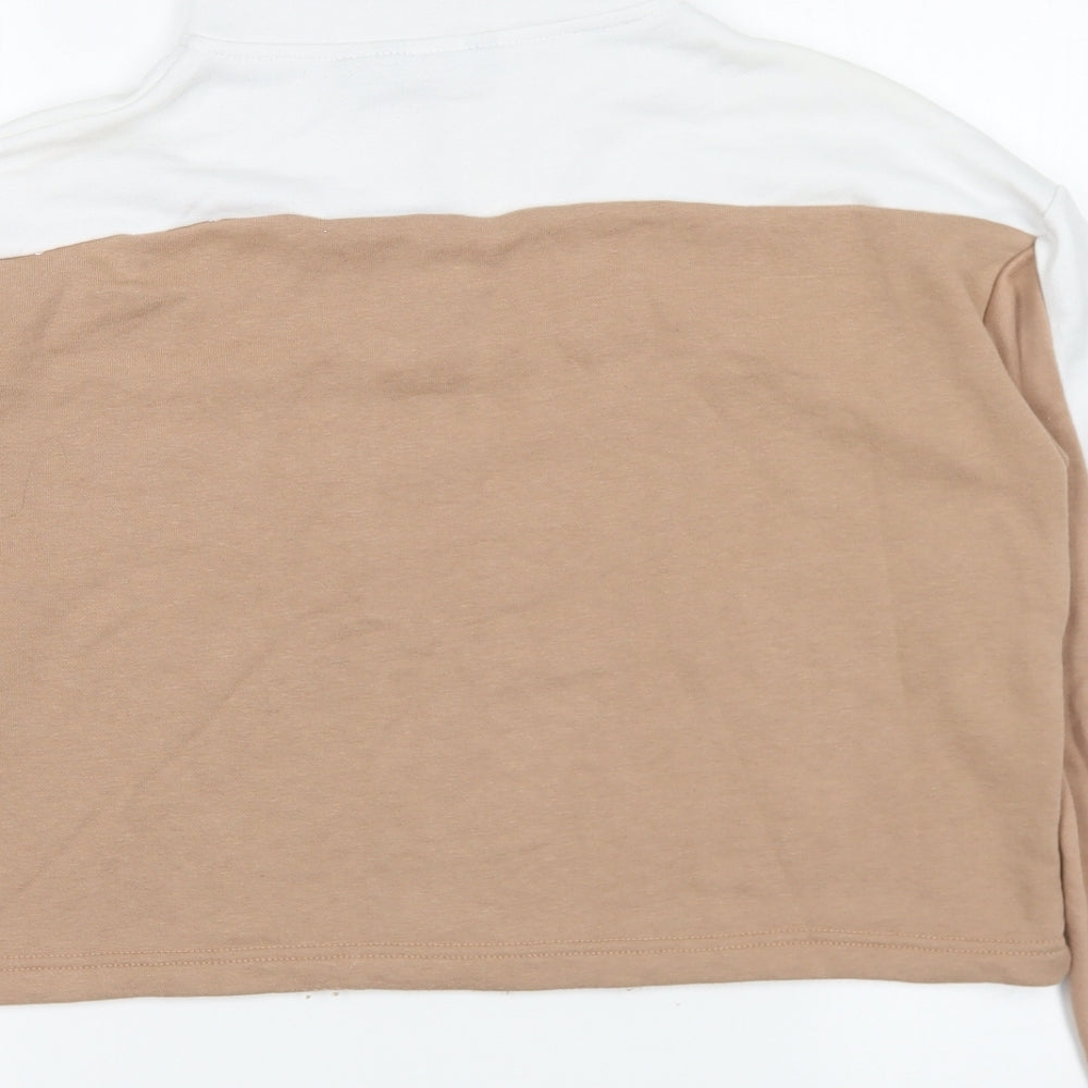 New Look Womens Multicoloured Cotton Pullover Sweatshirt Size 12 Zip - Colour Block