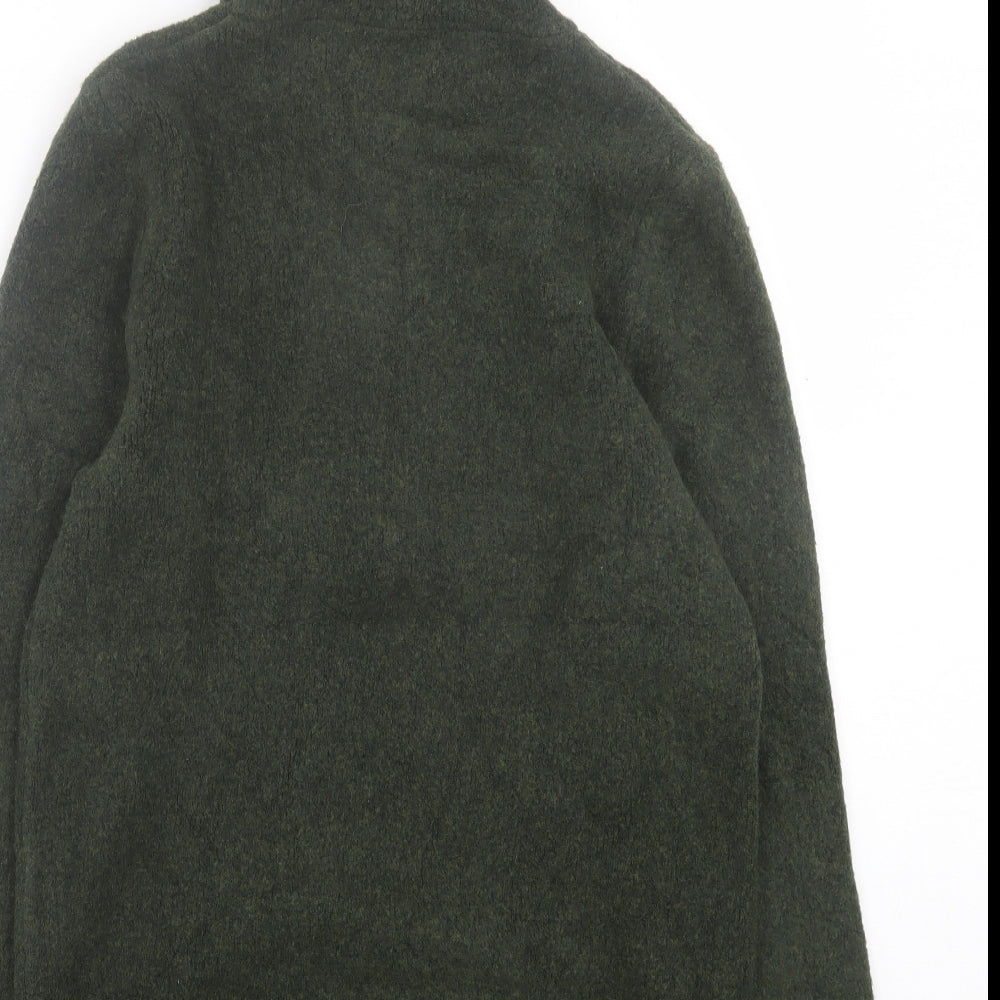 Marks & Spencer Mens Green Polyamide Pullover Hoodie Size XS