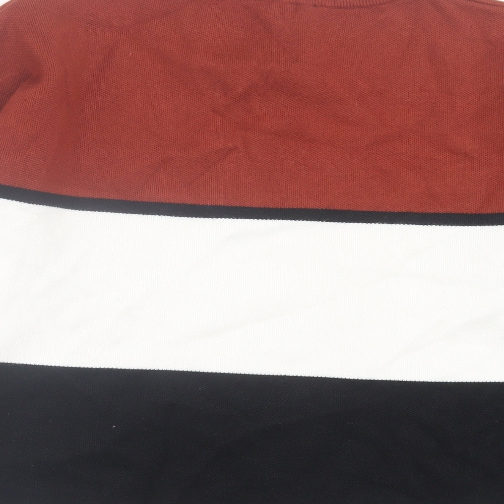 New Look Womens Multicoloured Crew Neck Striped Polyester Pullover Jumper Size M