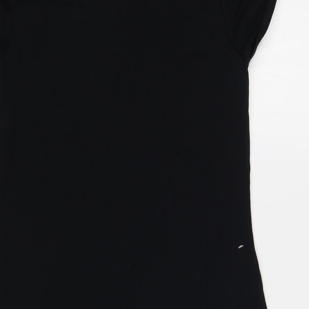 Zara Womens Black Cotton Shift Size M Round Neck Pullover
