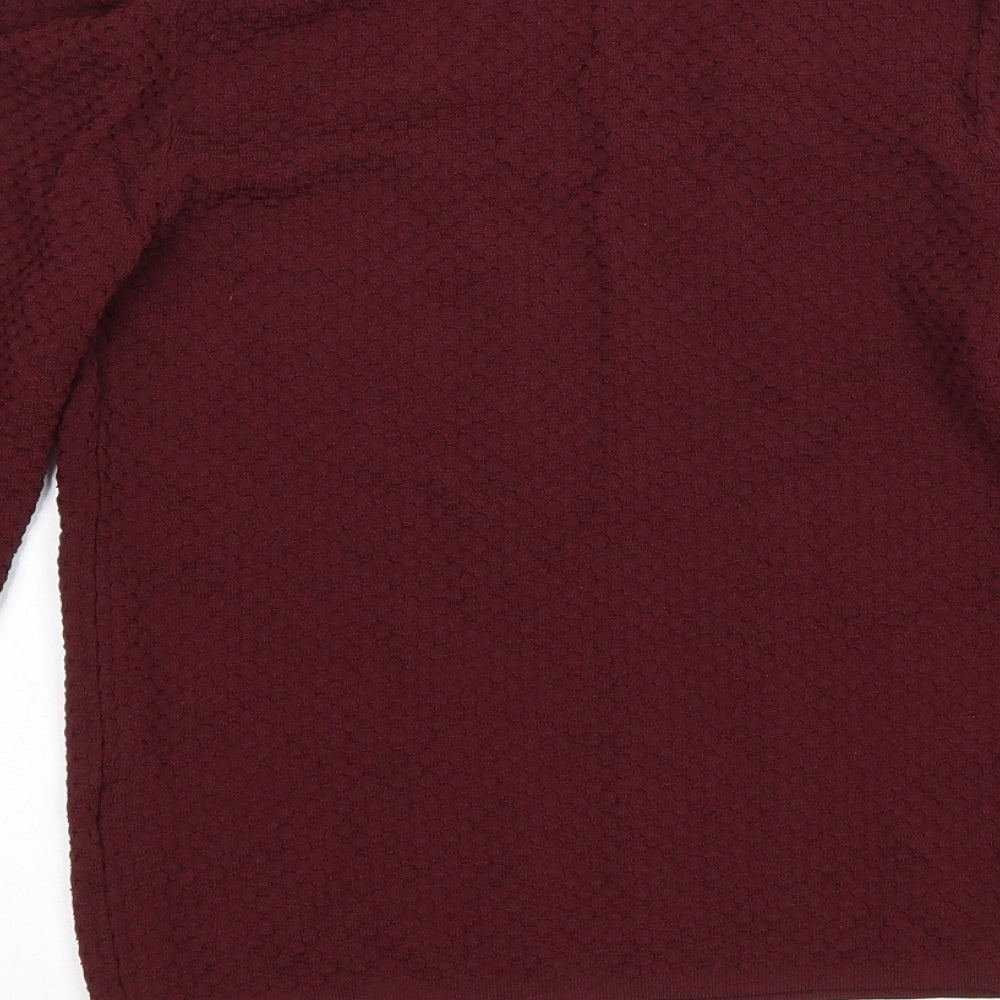NEXT Womens Purple Square Neck Viscose Pullover Jumper Size 10