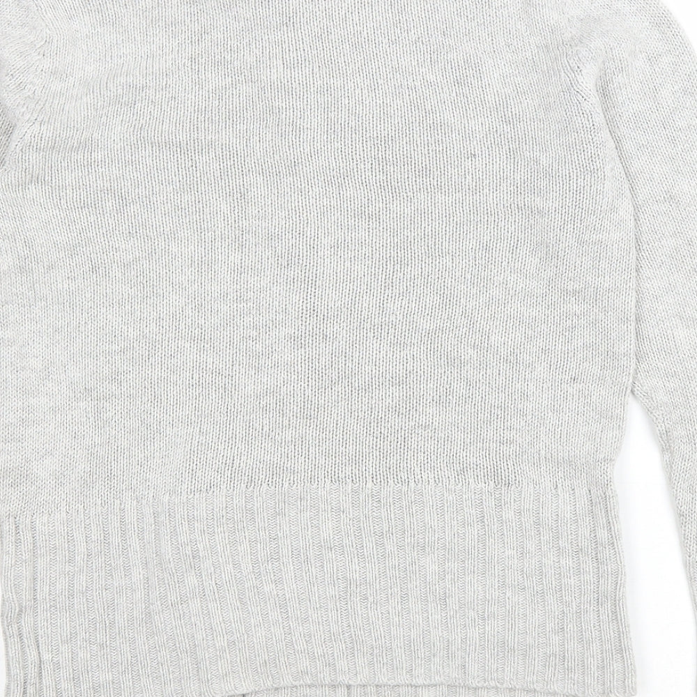 Principles Womens Grey High Neck Acrylic Pullover Jumper Size 10