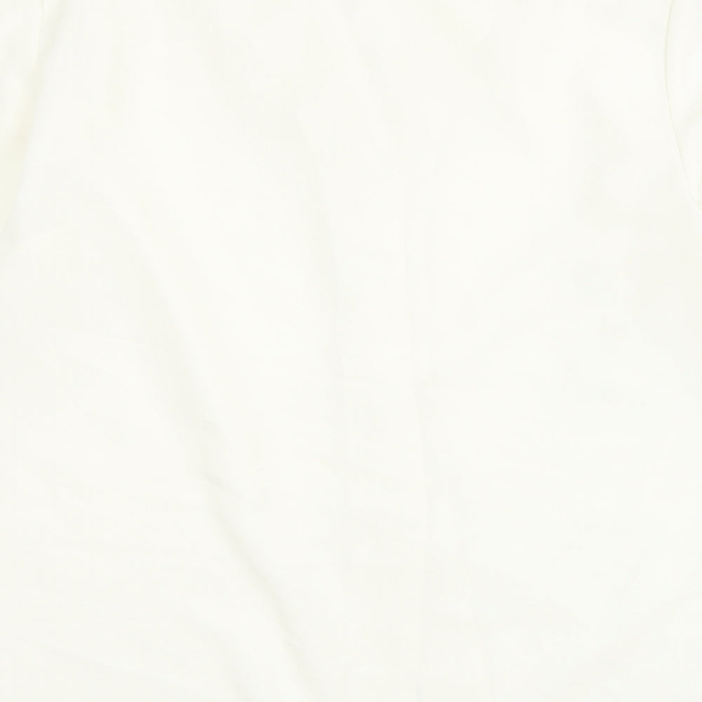 The Pearl Collection Womens Ivory Polyester Basic Button-Up Size 18 Collared - Lace Detail