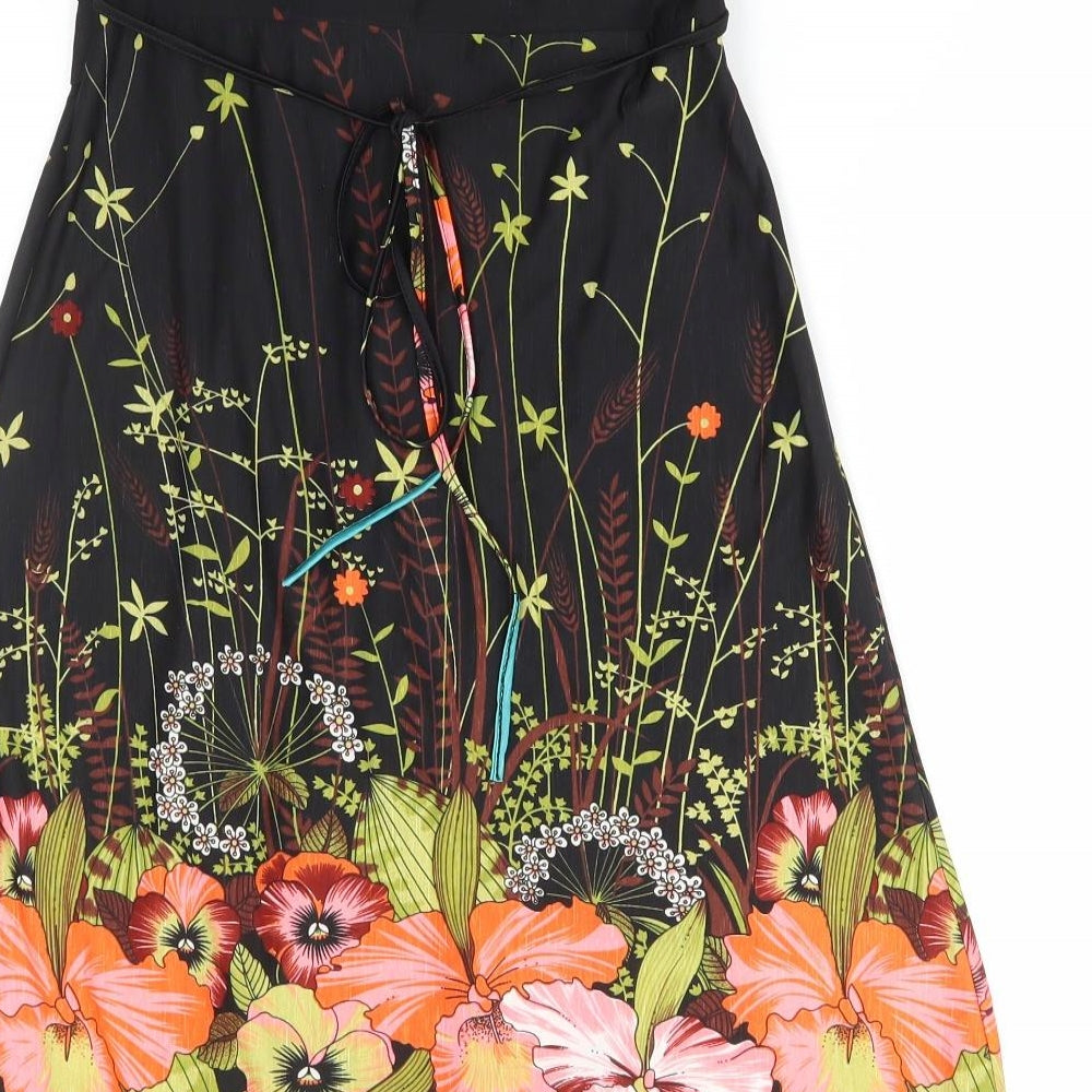Stella Womens Multicoloured Floral Polyester A-Line Size M Off the Shoulder Pullover