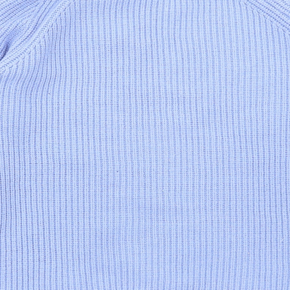 Matalan Womens Blue Round Neck Polyester Pullover Jumper Size M