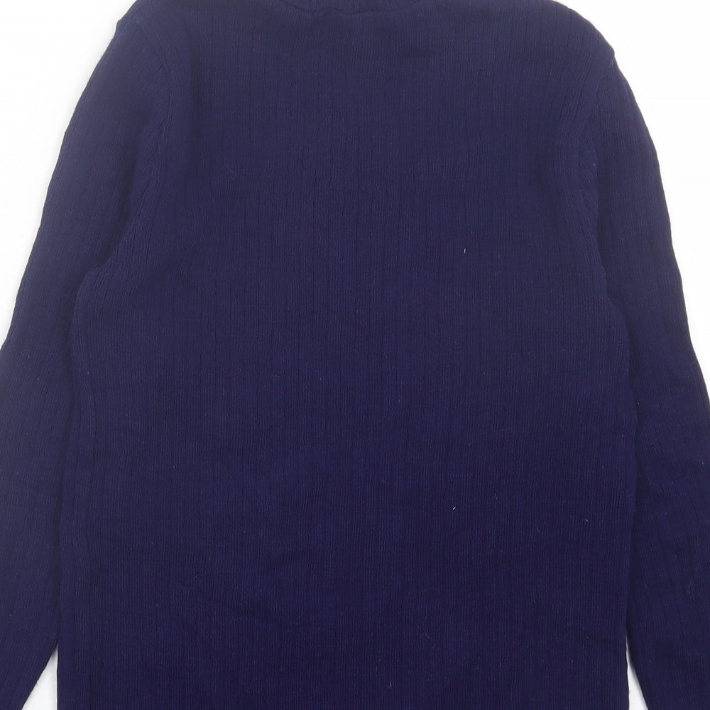 Atmosphere Womens Blue Crew Neck Acrylic Pullover Jumper Size 8