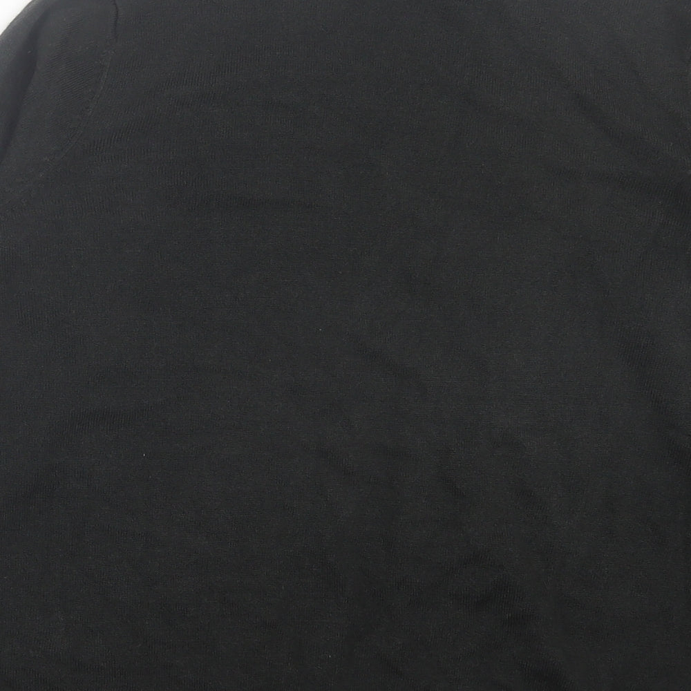 Marks & Spencer Womens Black V-Neck Acrylic Cardigan Jumper Size M
