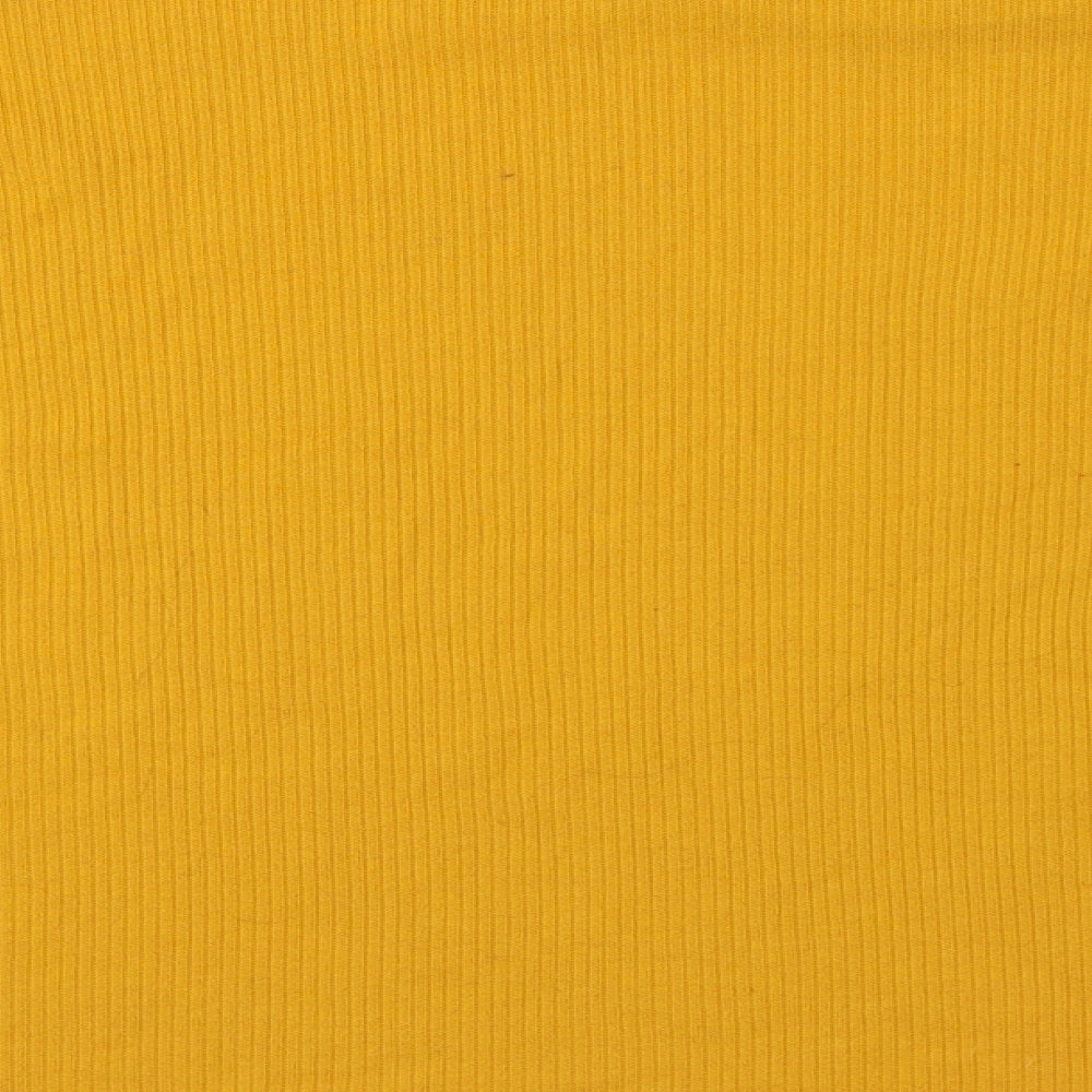 Divided Womens Yellow High Neck Polyester Pullover Jumper Size L