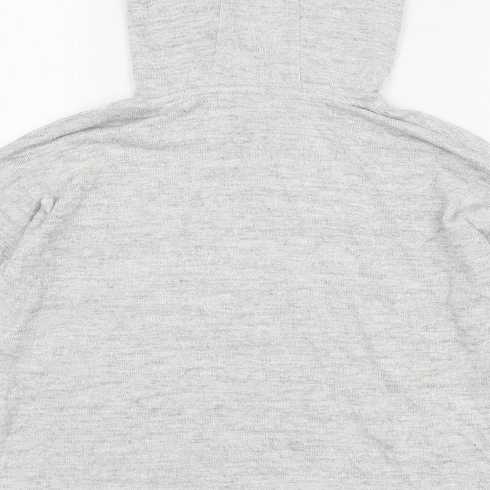 Marks & Spencer Girls Grey Polyester Pullover Hoodie Size 10-11 Years Pullover