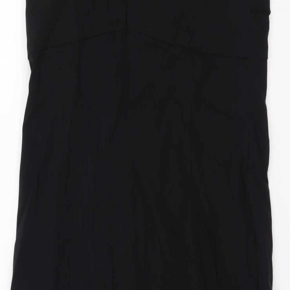 West One Womens Black Viscose Bodycon Size 10 One Shoulder Pullover - Lace Detail