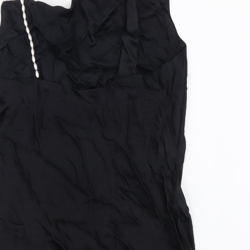 Zara Womens Black Polyester Basic Blouse Size S Sweetheart
