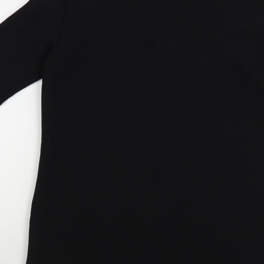 Zara Womens Black Polyester Shift Size XS V-Neck Pullover