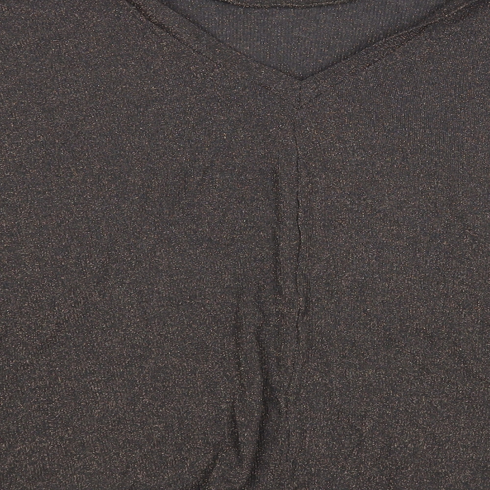 NEXT Womens Grey Boat Neck Viscose Pullover Jumper Size 14