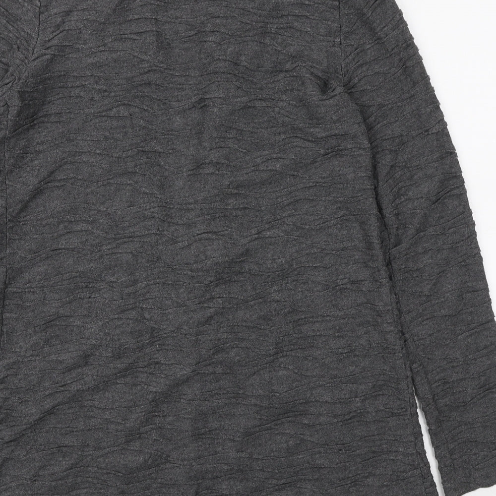 Phase Eight Womens Grey V-Neck Polyester Cardigan Jumper Size S