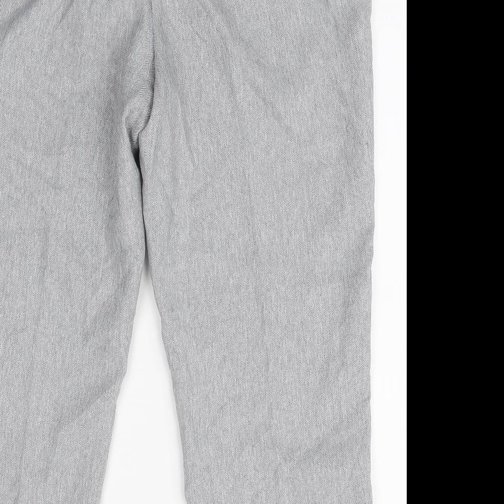 BHS Womens Grey Polyester Trousers Size 14 L22 in Regular