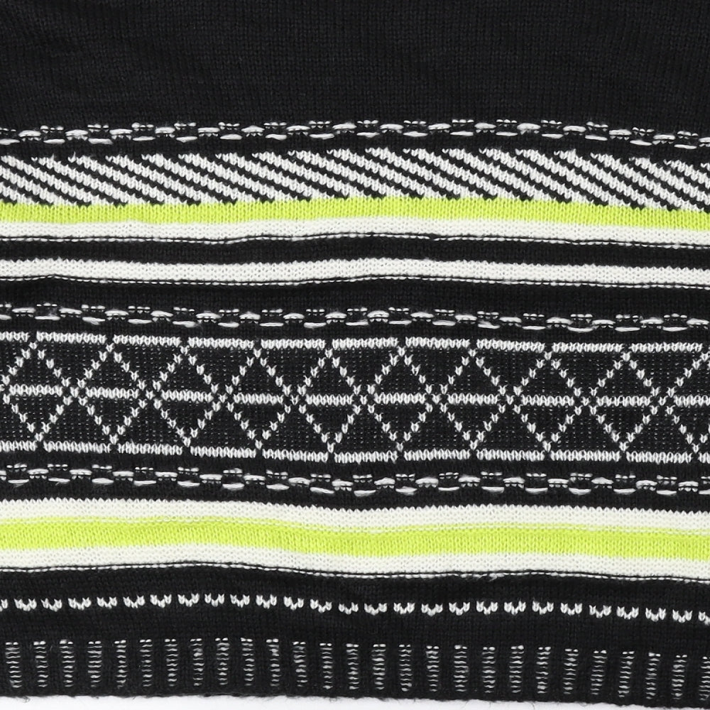 Full Circle Womens Multicoloured Crew Neck Geometric Acrylic Pullover Jumper Size L
