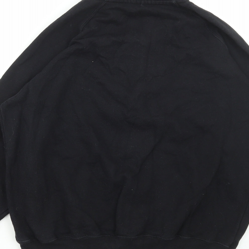 Preworn Womens Black Polyester Pullover Sweatshirt Size M Zip
