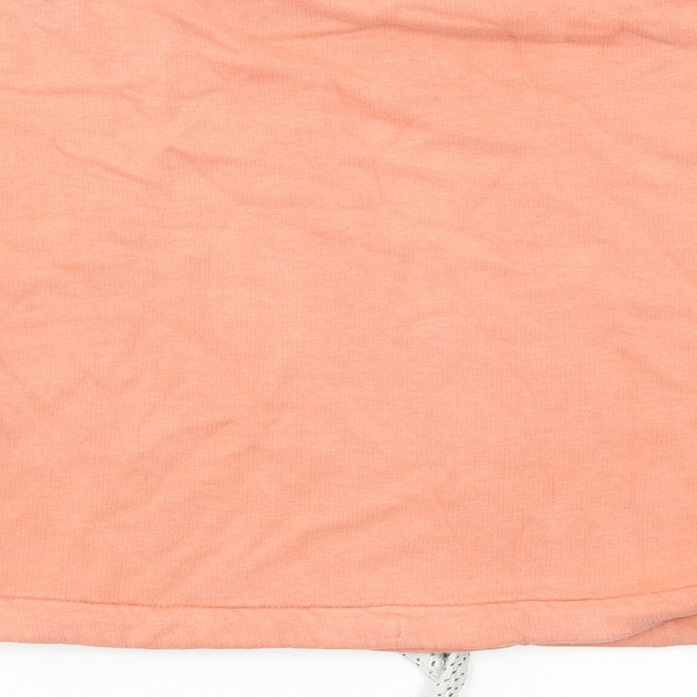 Marks & Spencer Girls Pink Cotton Pullover Sweatshirt Size 8-9 Years Pullover - Cropped