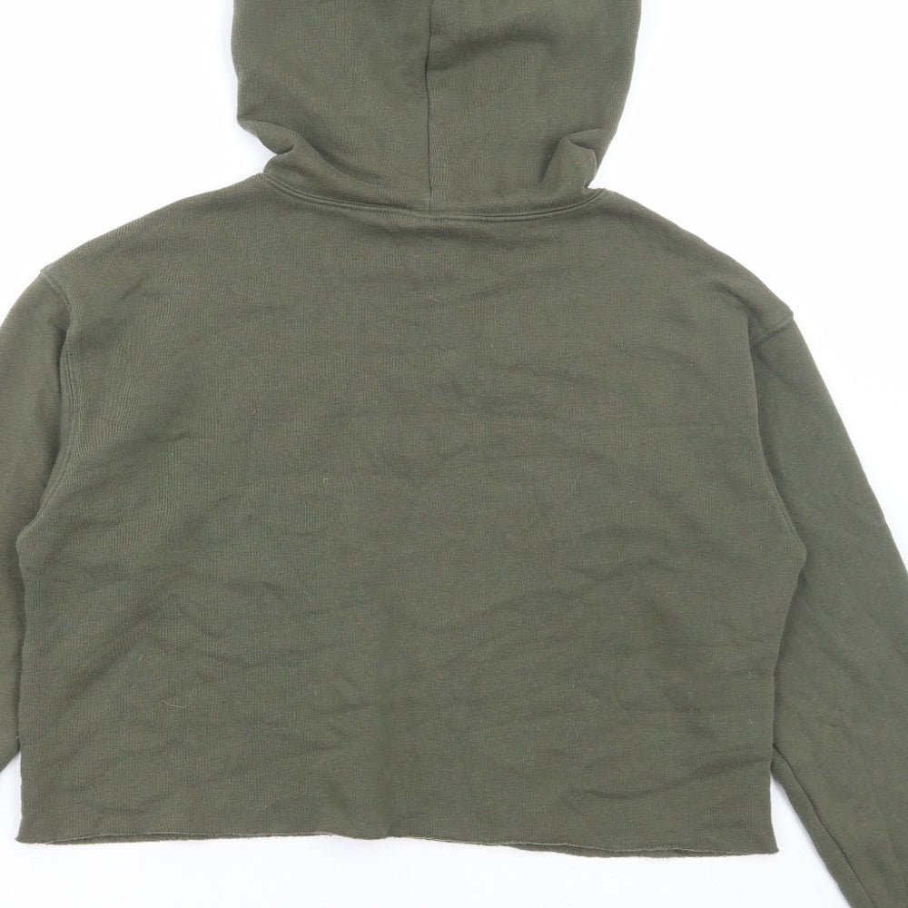 Wild Fable Womens Green Polyester Pullover Hoodie Size S Pullover - Cropped