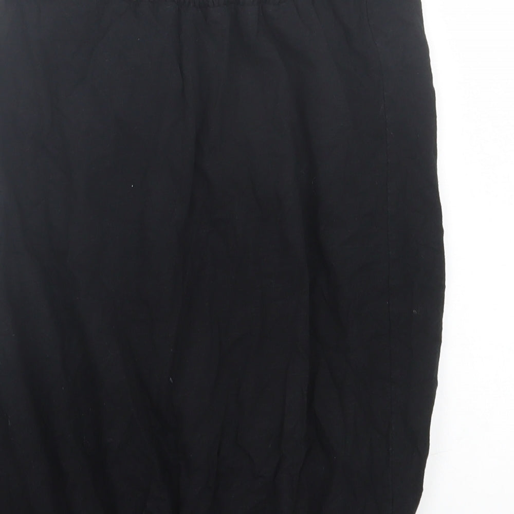 NEXT Womens Black Cotton Basic Blouse Size 10 Off the Shoulder