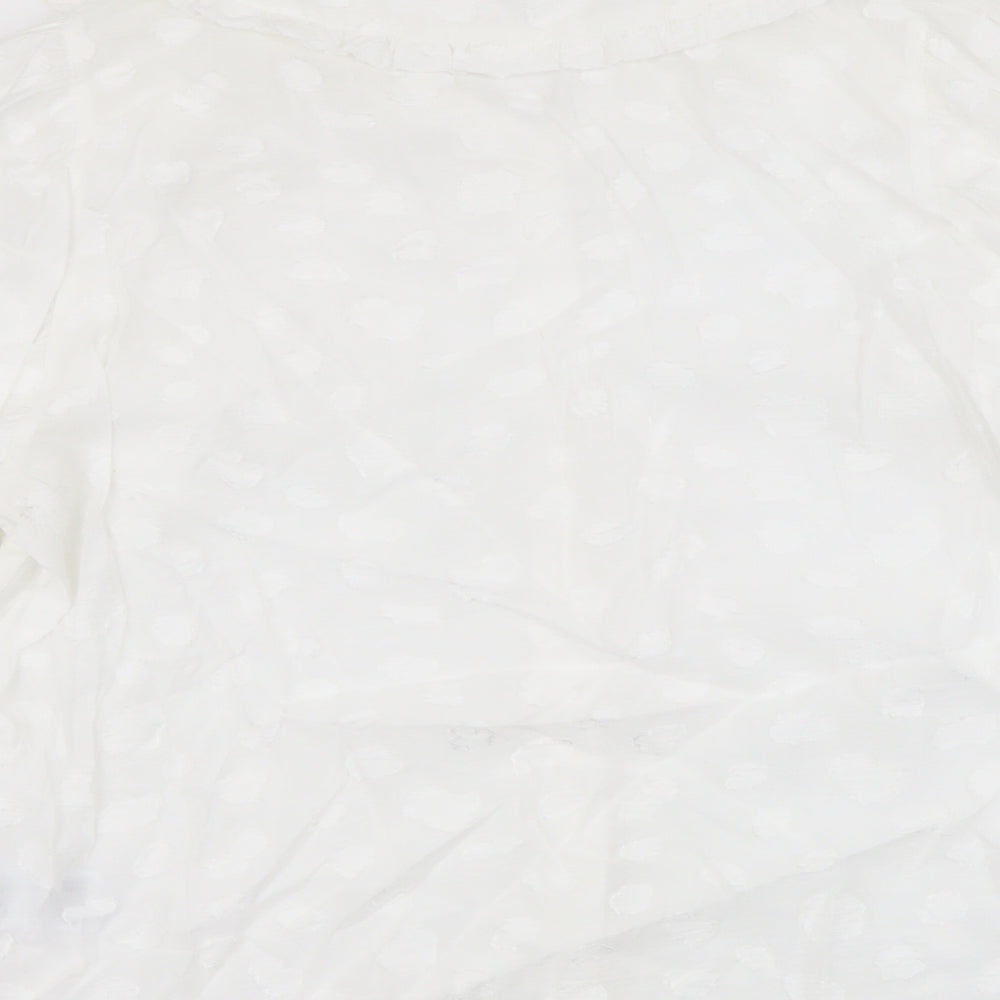 Phase Eight Womens White Viscose Basic Button-Up Size 16 Collared