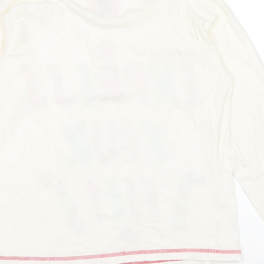 Adore Womens Ivory Cotton Basic T-Shirt Size S Round Neck - Express Your Elf