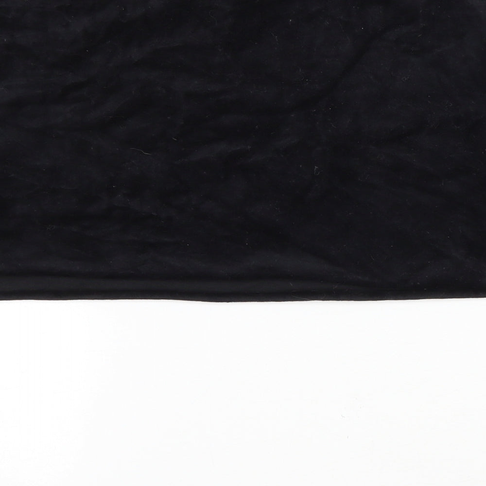 USA Pro Womens Black Cotton Pullover Sweatshirt Size 10 Pullover - Cropped