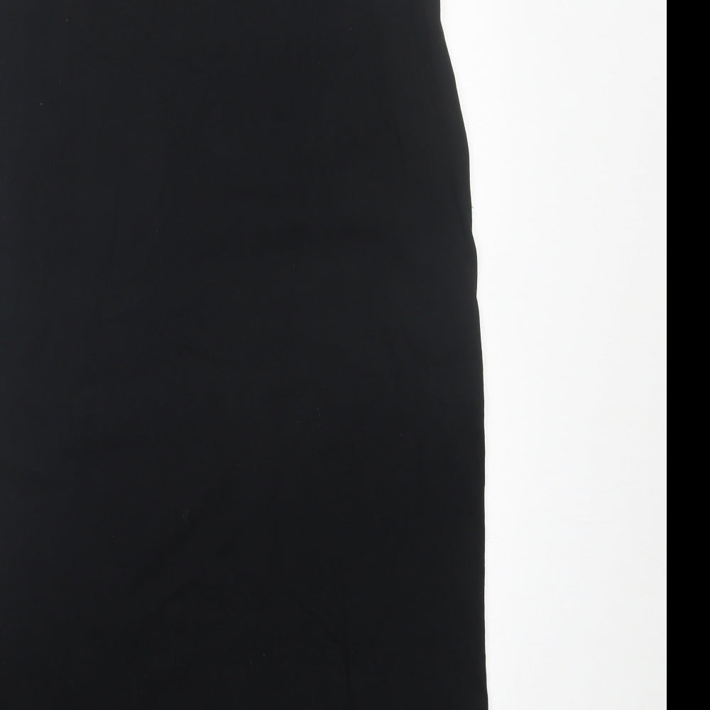 Mango Womens Black Polyester Tank Dress Size XS Crew Neck Pullover