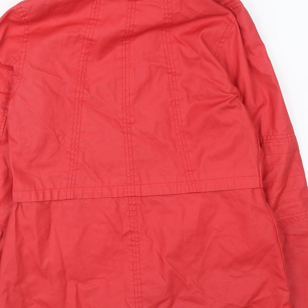 F&F Womens Red Anorak Coat Size 8 Zip