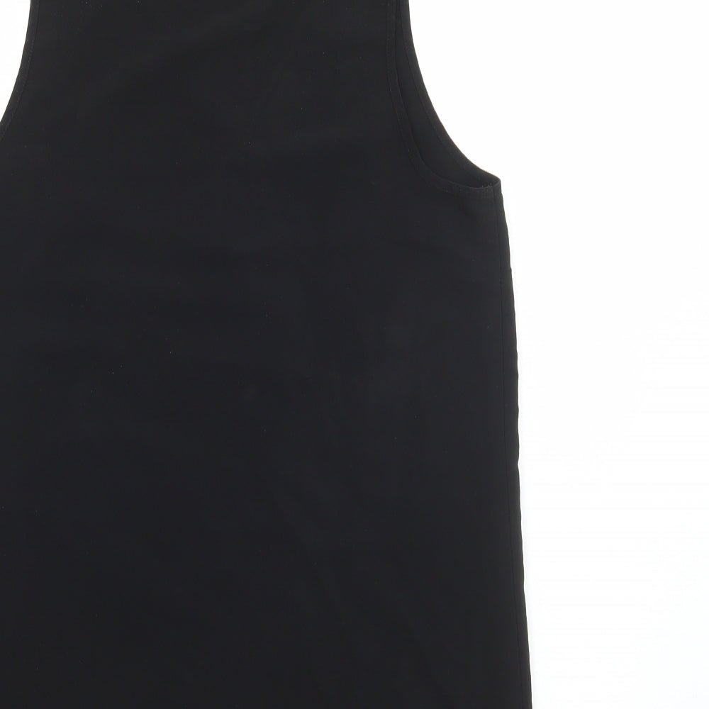 ASOS Womens Black Polyester Basic Tank Size 8 Round Neck
