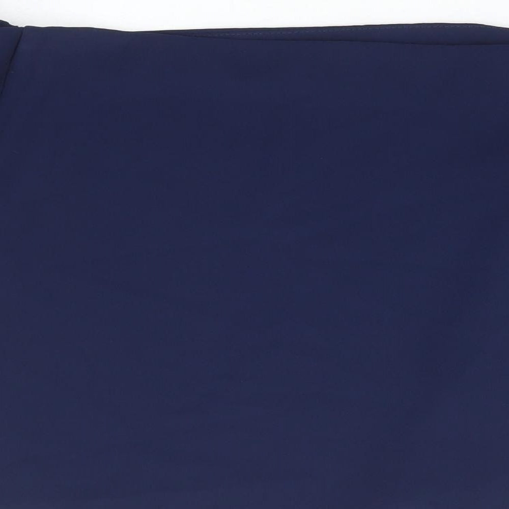 Topshop Womens Blue Polyester Basic Blouse Size 10 Off the Shoulder