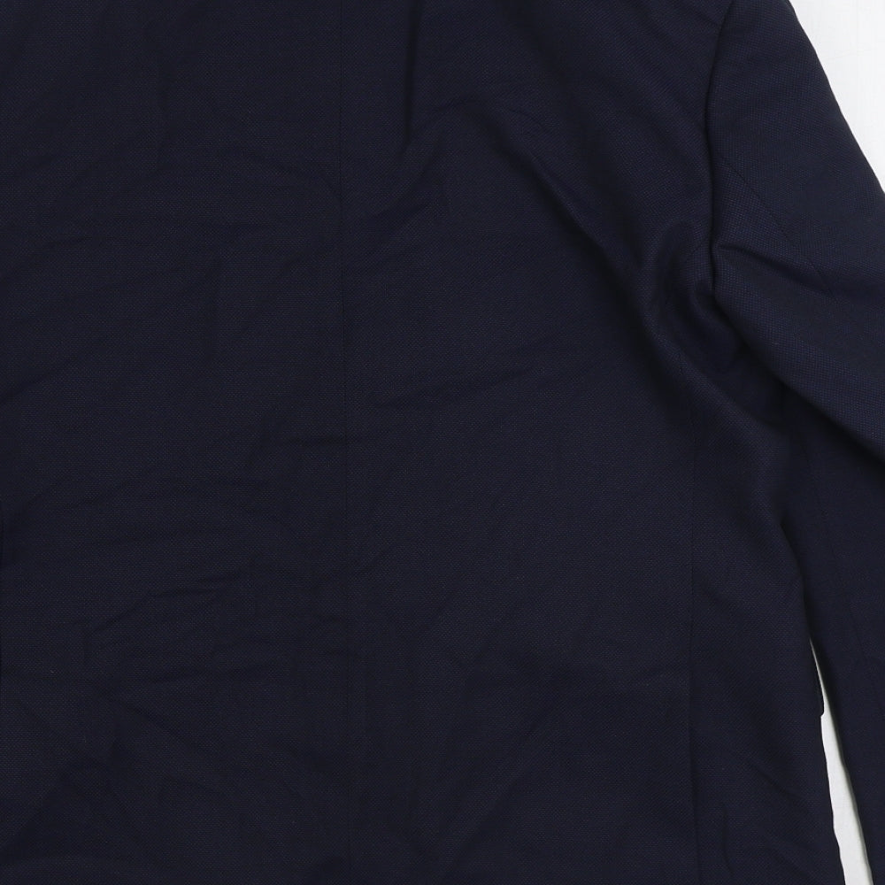 Marks & Spencer Mens Blue Polyester Jacket Suit Jacket Size 38