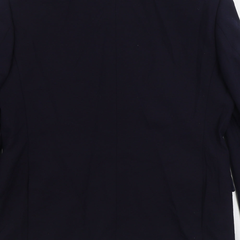 Marks & Spencer Mens Blue Polyester Jacket Suit Jacket Size 40
