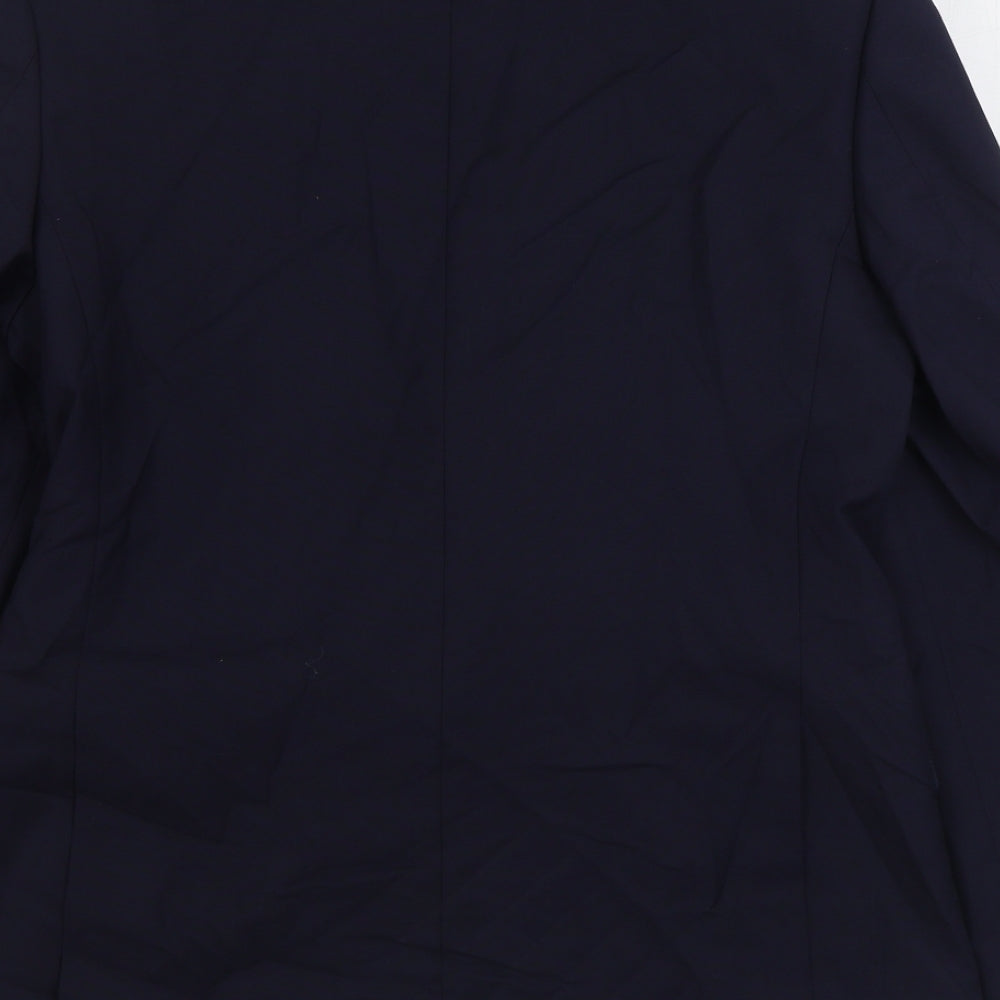 Marks & Spencer Mens Blue Polyester Jacket Suit Jacket Size 38