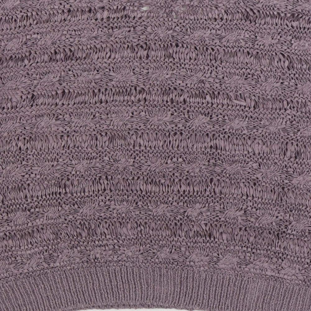 Papaya Womens Purple Round Neck Acrylic Pullover Jumper Size 14