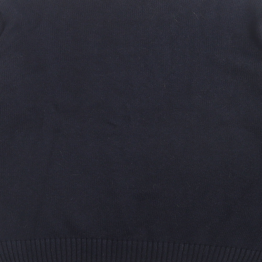 H&M Womens Blue Crew Neck Acrylic Pullover Jumper Size M