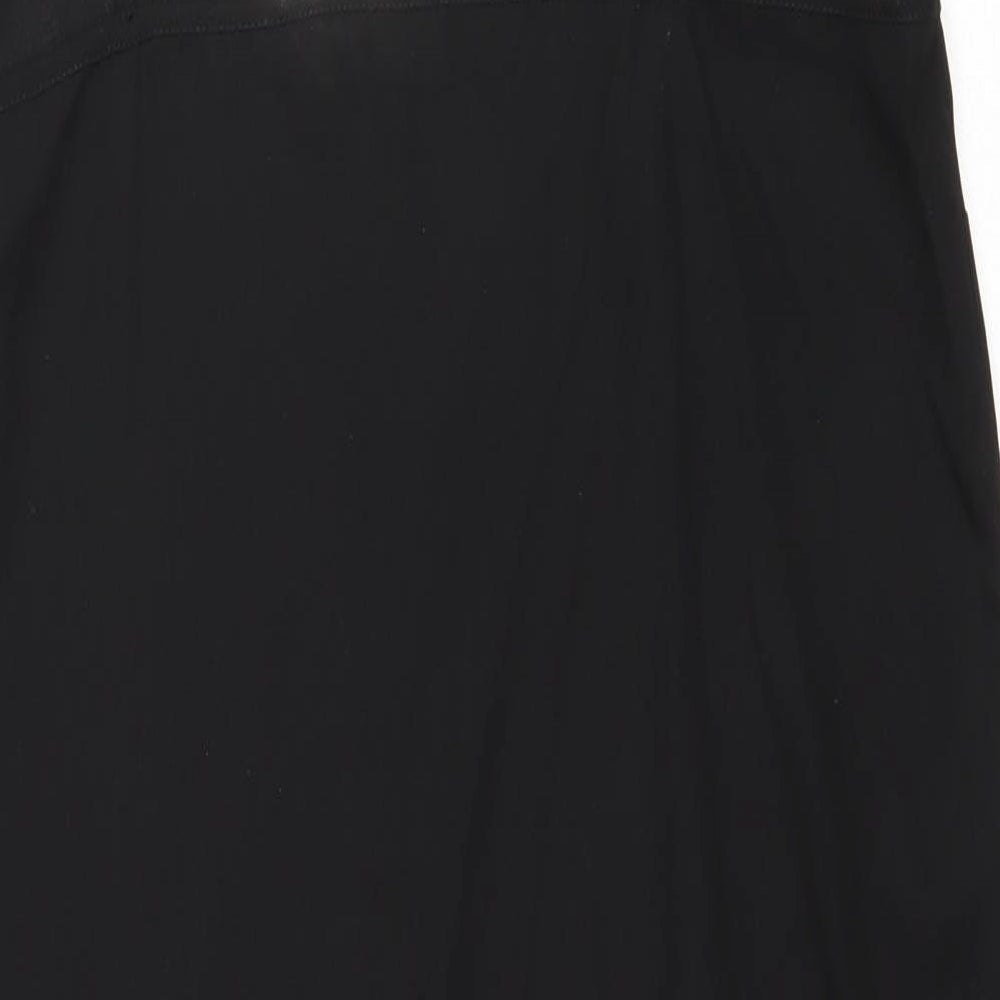 River Island Womens Black Polyester Tank Dress Size 12 V-Neck Pullover