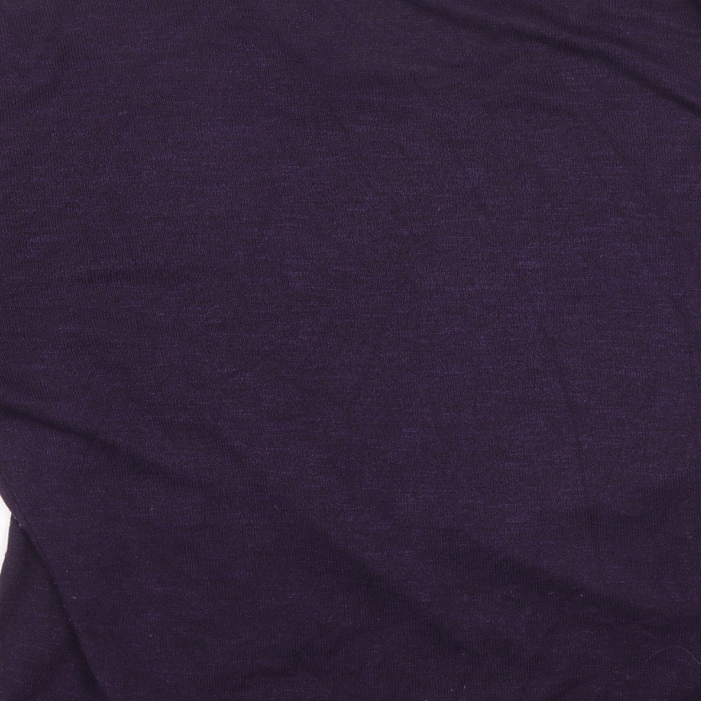 Apricot Womens Purple Boat Neck Polyester Pullover Jumper Size 12