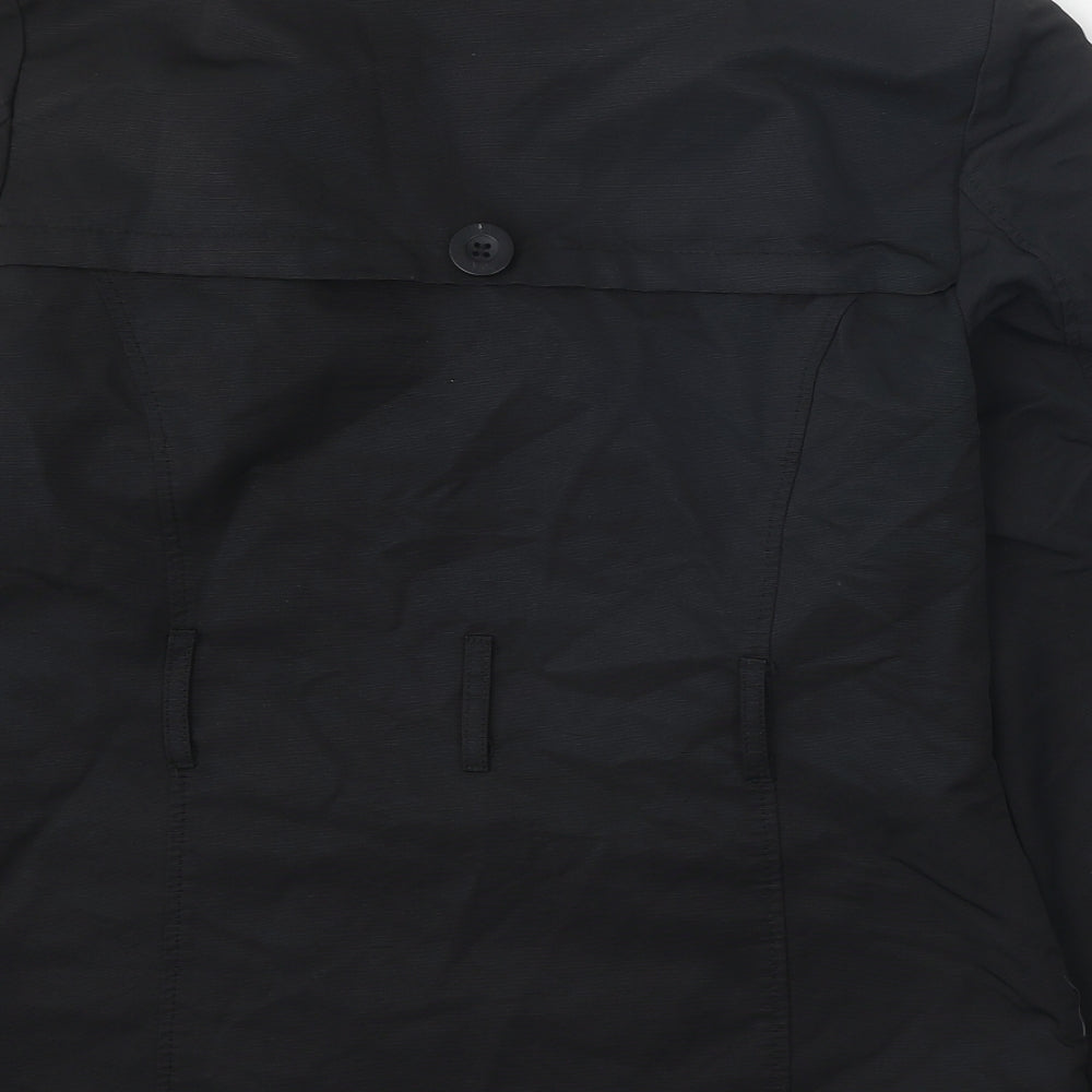 Debehams Womens Blue Trench Coat Coat Size 10 Button