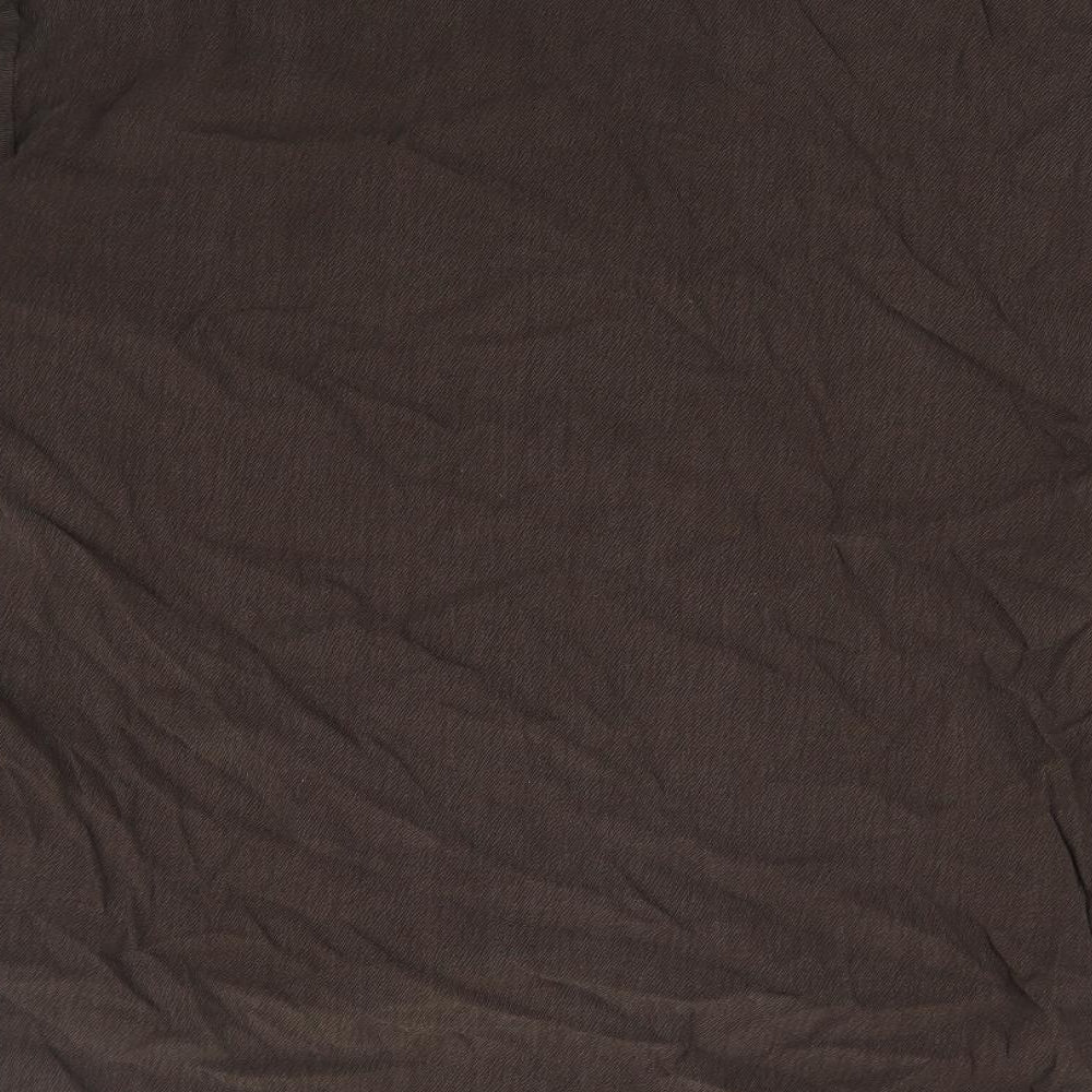 Weekday Womens Brown Viscose Basic Button-Up Size S V-Neck