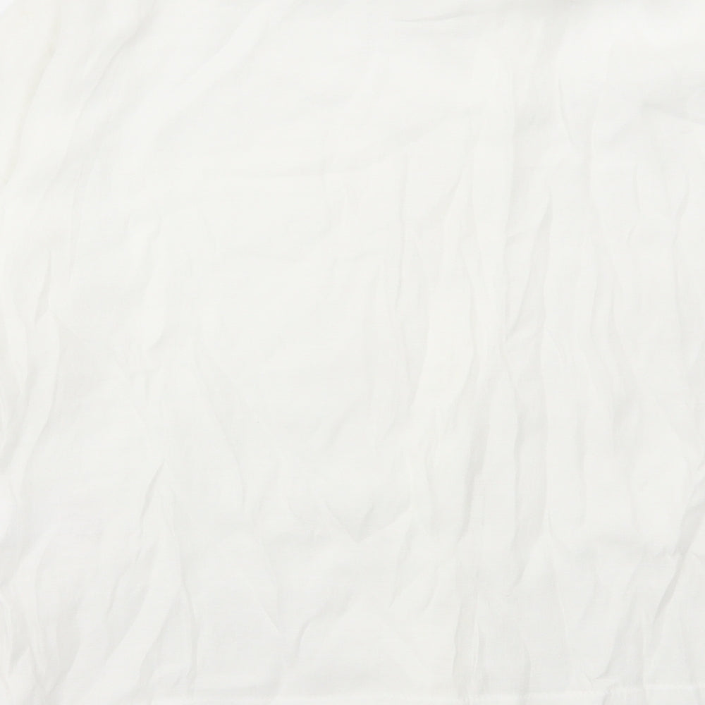 Dororthy Perkins Womens White Viscose Basic Button-Up Size 6 Collared