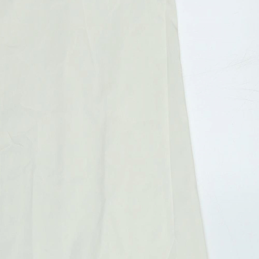 Marks & Spencer Womens Ivory Polyester Maxi Size 8 V-Neck